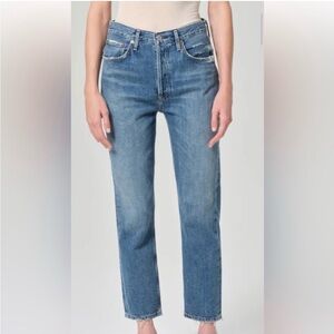 Agolde Women's Straight Leg Blue Jeans